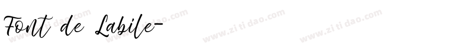 Font de Labile字体转换